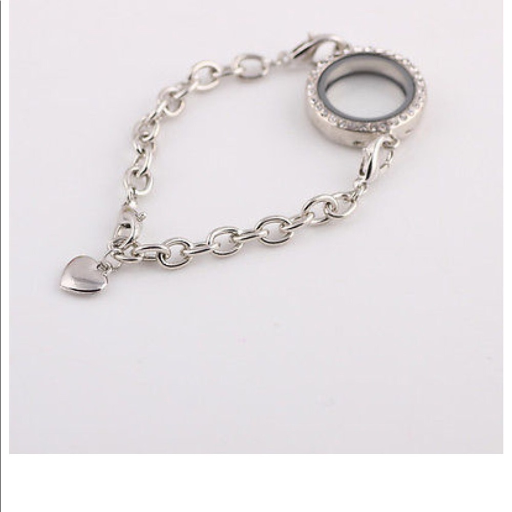 Living memory floating charms silver bracelet